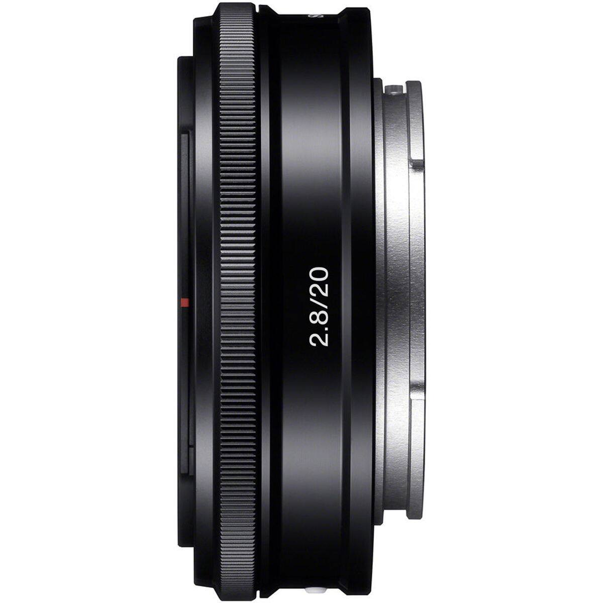 Alt View 7. Sony - Sony E 20mm f/2.8 Lens for Sony E, Black, Bundle with 49mm Filter Kit, Lens Case, Cleaning Kit, Lens Cap Tether.
