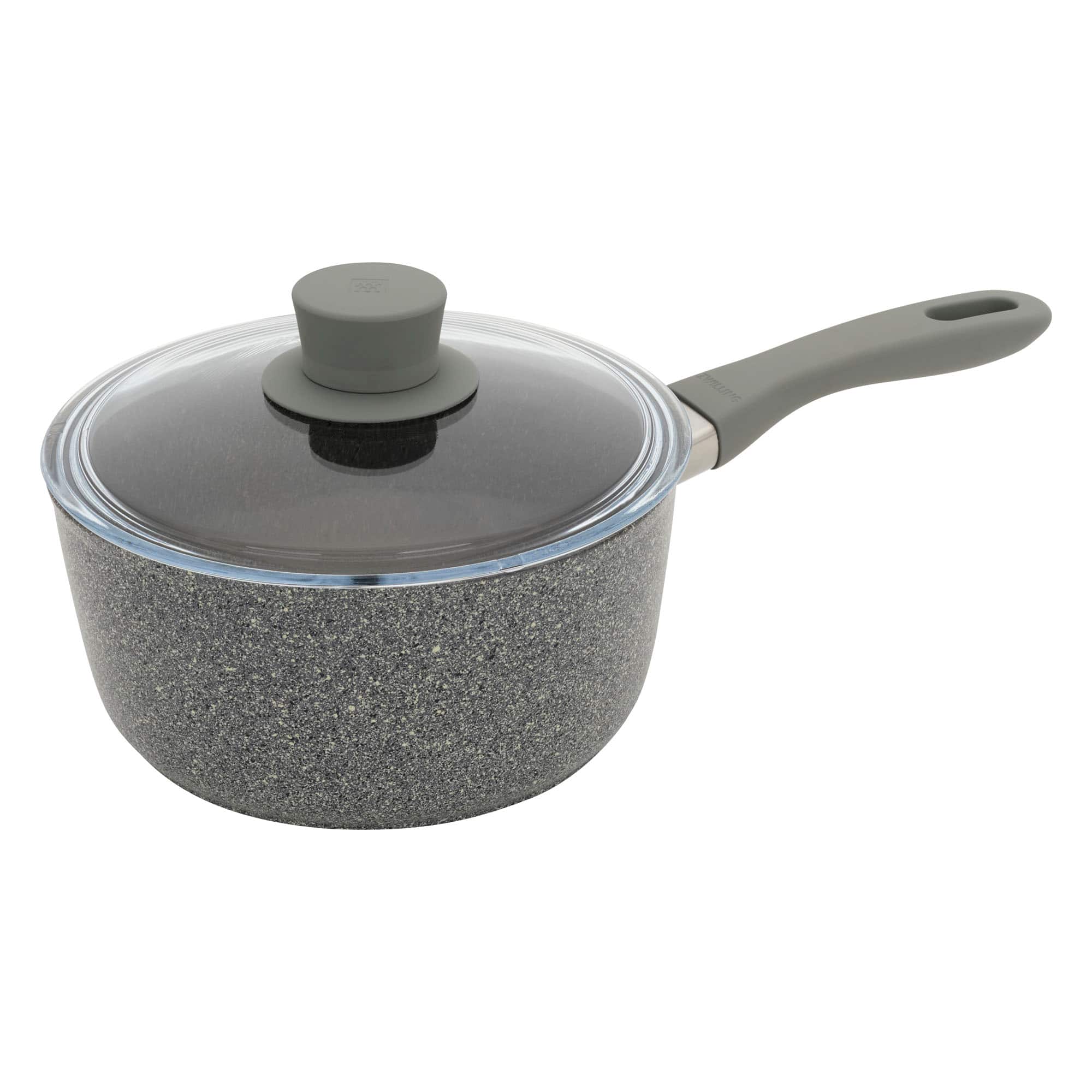 ZWILLING - Parma Plus 2.9-qt Aluminum Nonstick Saucepan with Lid - Gray