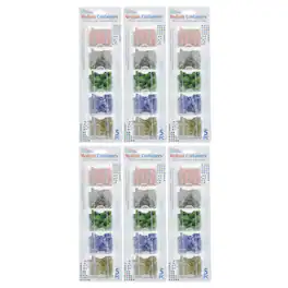 Elizabeth Ward Bead Storage Solutions 5 Piece Craft Storage Containers (6 Pack) - Clear