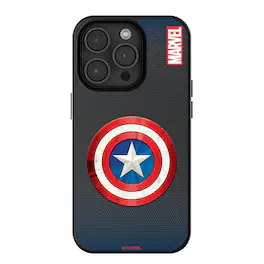 Keyscaper - Marvel Grid MagSafe Compatible Phone Case - Apple iPhone 15 - Captain America