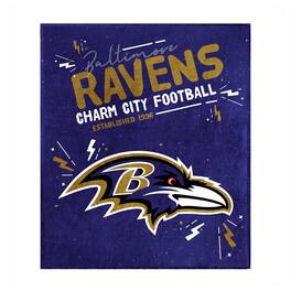 Logo Brands - Baltimore Ravens 60" x 70" Plush Throw Blanket - Multicolor