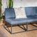 Alt View 19. Walker Edison - Modern Rockland 5-Piece Patio Sectional - Blue.