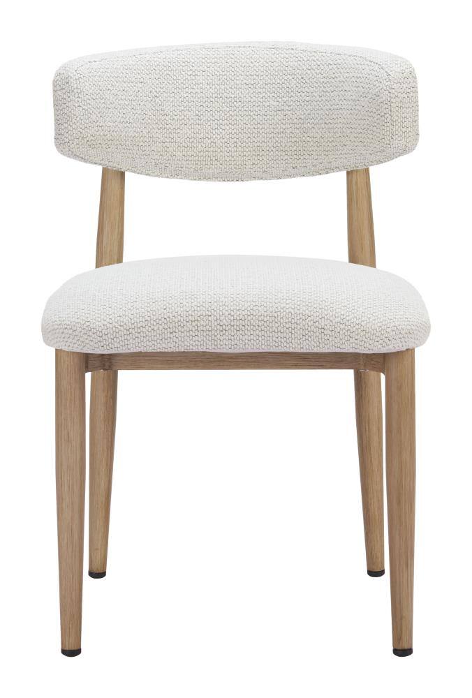 Alt View 1. Hivvago - Bege Dining Chair White - White.