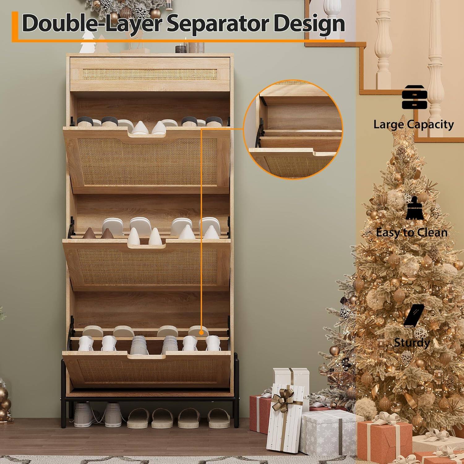 Double-Layer Separator Design  
Large Capacity  
Easy to Clean  
Sturdy