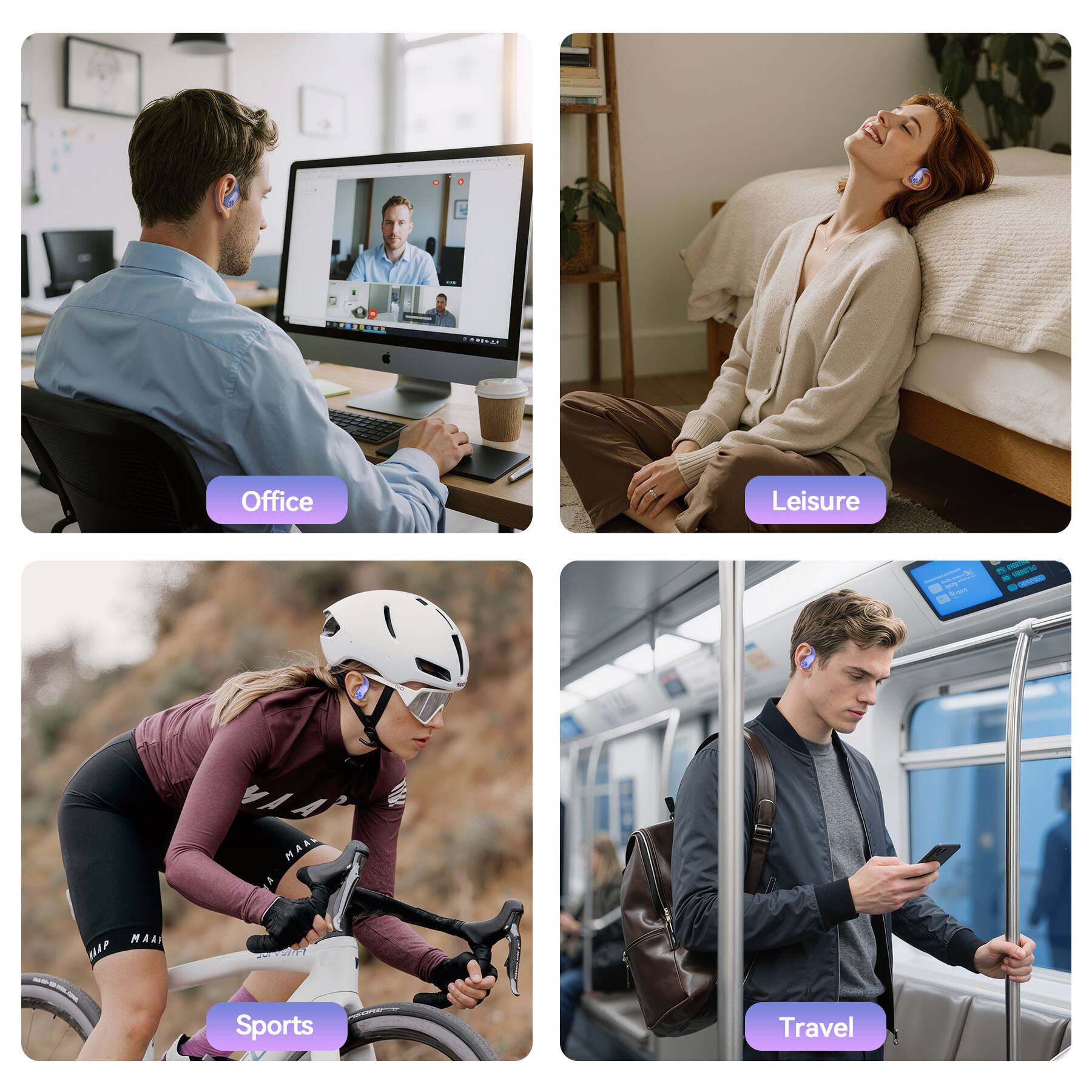 Office  
Leisure  
Sports  
Travel