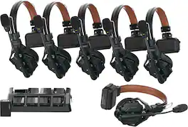 HOLLYLAND - Solidcom C1 Pro-6S Full-Duplex ENC Wireless Intercom System with 6 Headsets - Black