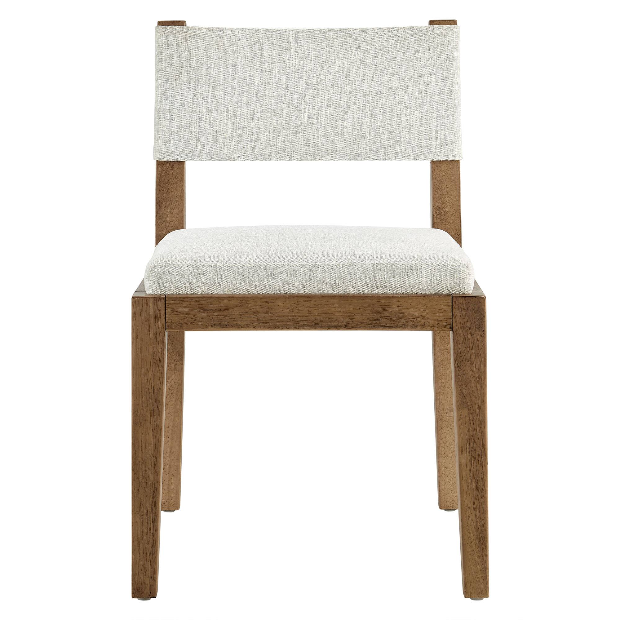 Alt View 4. Modway - Calder Fabric Upholstered Wood Armless Dining Chair by Modway - Ivory.