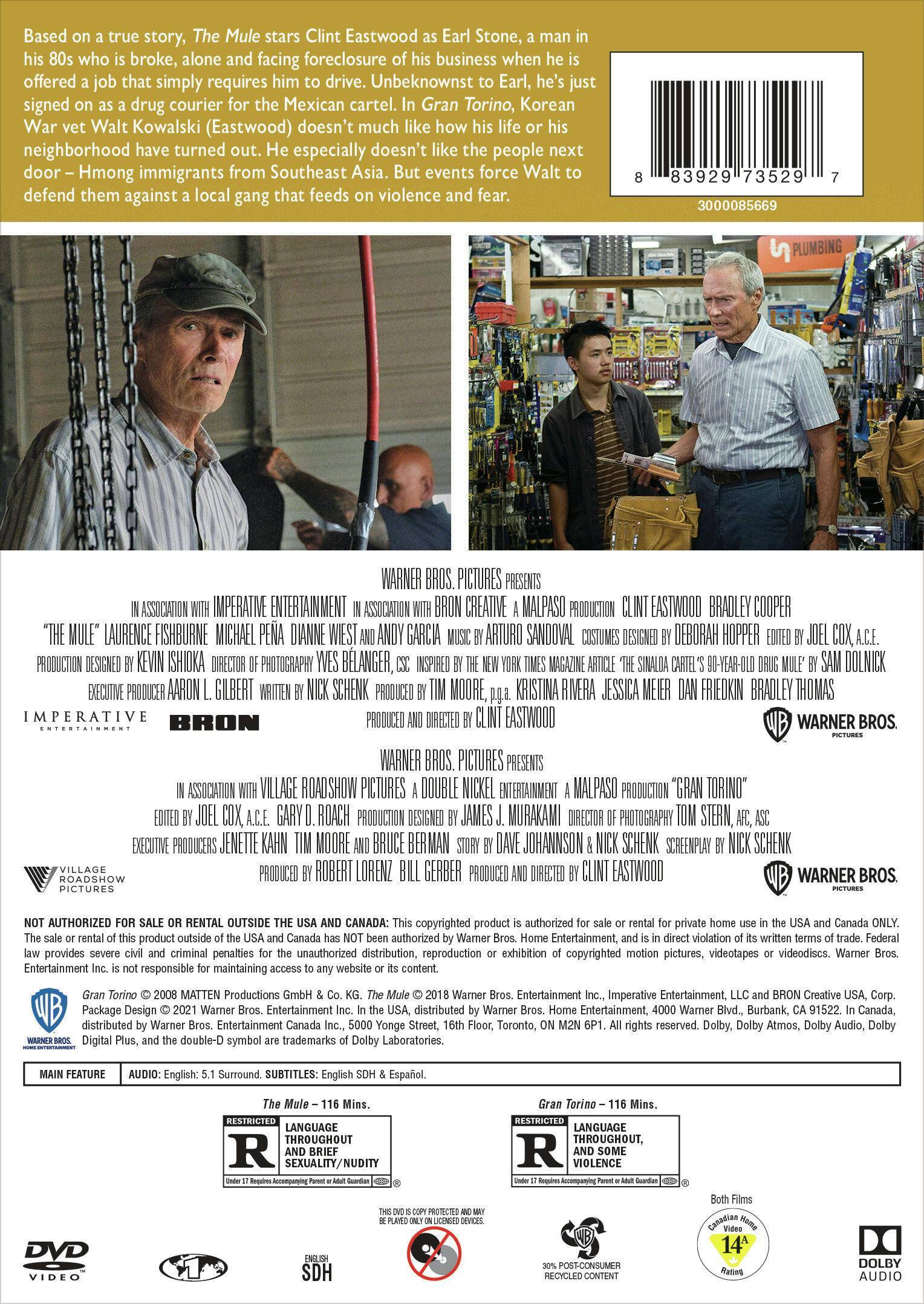 Back. The Mule/Gran Torino (DVD Double Feature) [DVD].