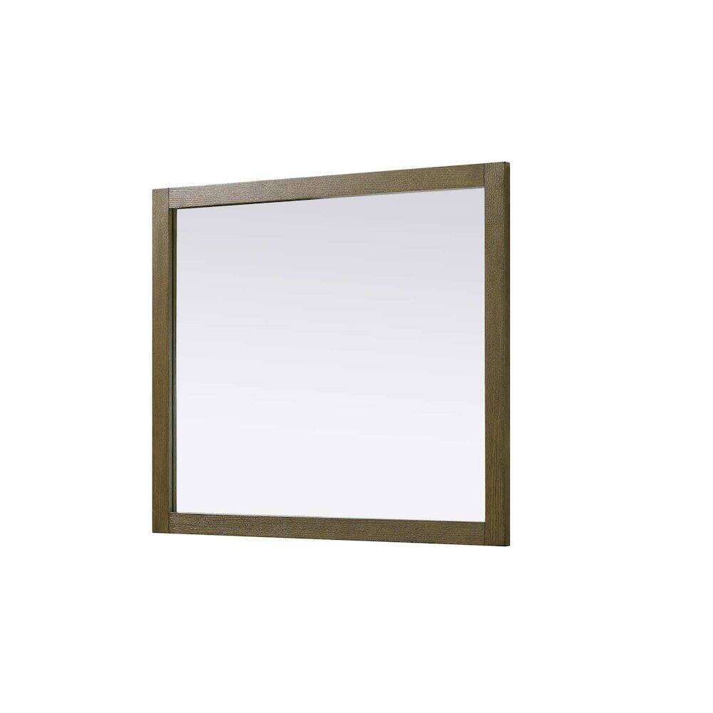 Alt View 1. Elegant Kitchen and Bath - Noah Wooden Rectangle Mirror 42 x 36 in Hazel Oak - Hazel Oak.