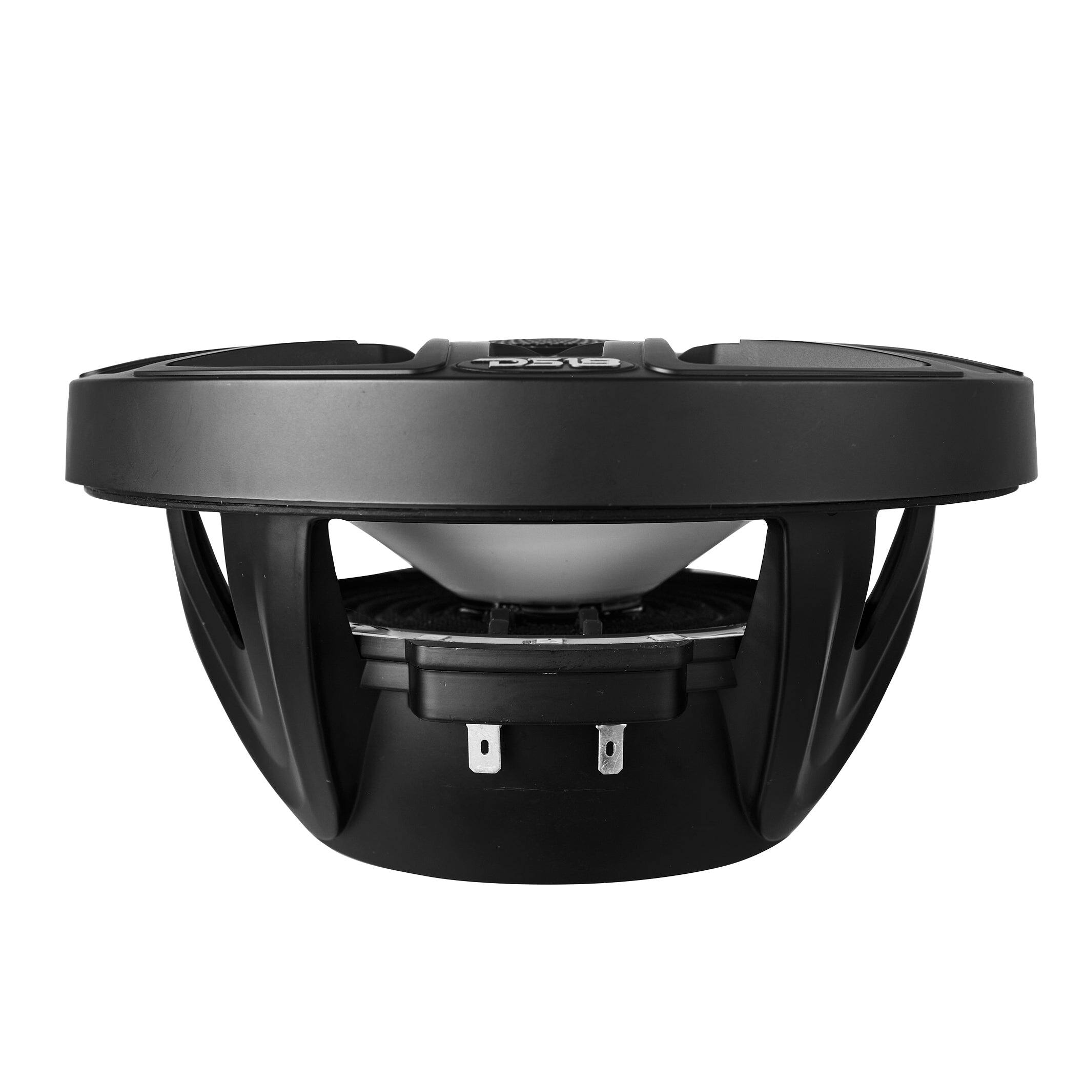 Alt View 3. DS18 Audio - NXL-IQ 8" 2-way Coaxial Speaker with Built-in Driver and Grille (Pair), 175W RMS 4-Ohm - Black.