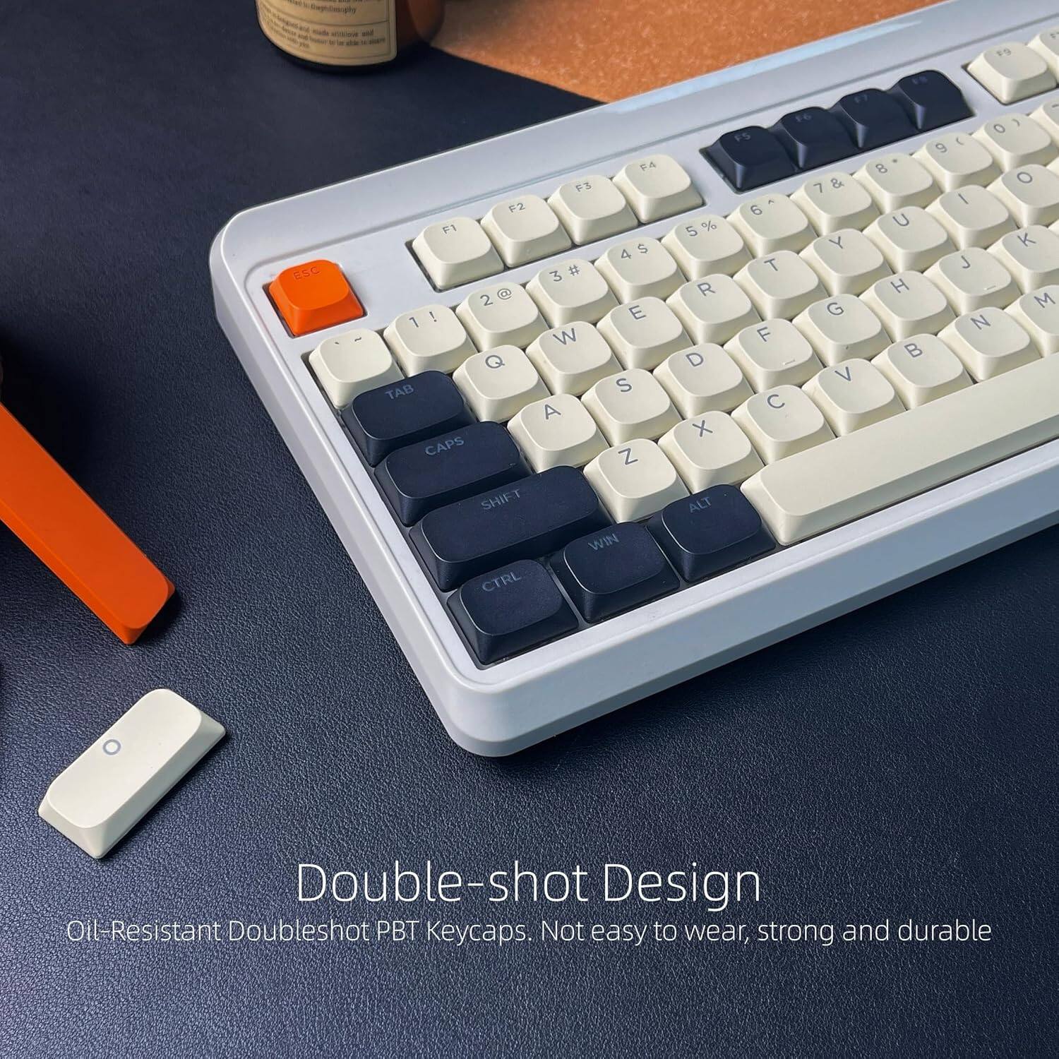 I 19 1 2.5c TA F3 F2 F1 4 S 3 # 2@ 2 1 ! E W Q TAB S A CAPS Z SHIFT WIN CTRL 5 % R D X ALT FS 6 T F C 7 & Y G V O ) 9 ( 8 O I U K L H M N B

Double-shot Design Oil Resistant Doubleshot PBT Keycaps. Not easy to wear, strong and durable