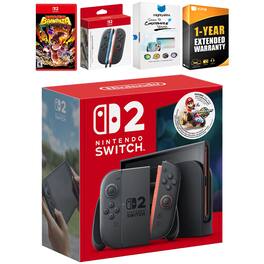 Switch 2 + Mario Kart World Bundle with Donkey Kong Bonanza, Extra Joy-Cons, MightySkins Code and 1 CPS Year - Nintendo Switch 2