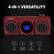 Left. Avantree - Boombyte - Portable Digital FM Radio with Bluetooth Speaker, Superb Sound, Metal Finish - Red.