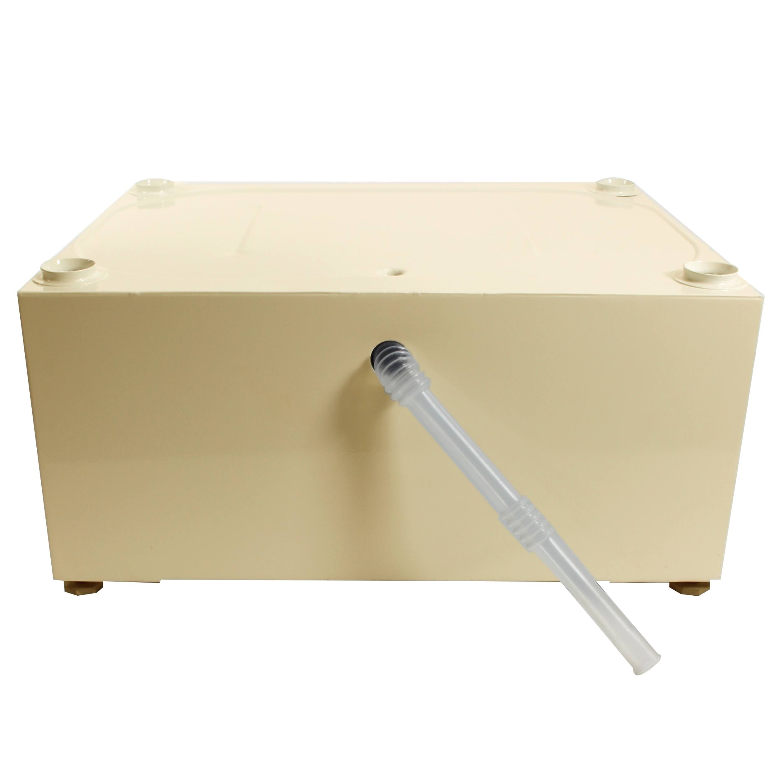 Back. Equator - Equator 24in Laundry Pedestal 11in tall + Rollout Storage Drawer Adjustable feet - Gold.