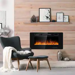 Boyel Living - 36 Inch Ultra Thin Wall Mounted Electric Fireplace