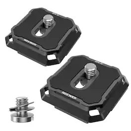 Neewer - 2-Pack 38mm Quick Release Plate Kit, Arca Compatible, Anti-Off, QPR-5C