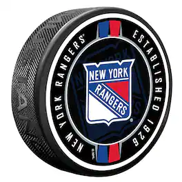 Mustang Drinkware - New York Rangers Ribbon Hockey Puck - Multicolor