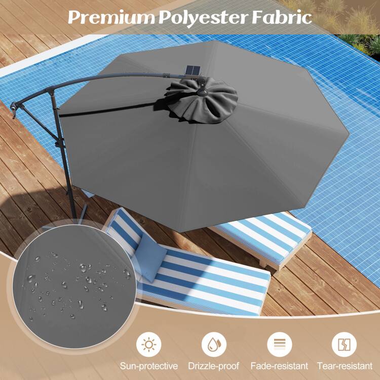 Premium Polyester Fabric

Sun-protective  
Drizzle-proof  
Fade-resistant  
Tear-resistant