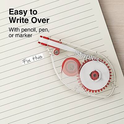 Easy to Write Over  
With pencil, pen, or marker  

Fix this Staples