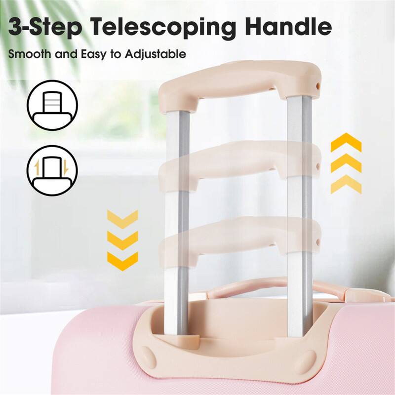 3-Step Telescoping Handle  
Smooth and Easy to Adjustable