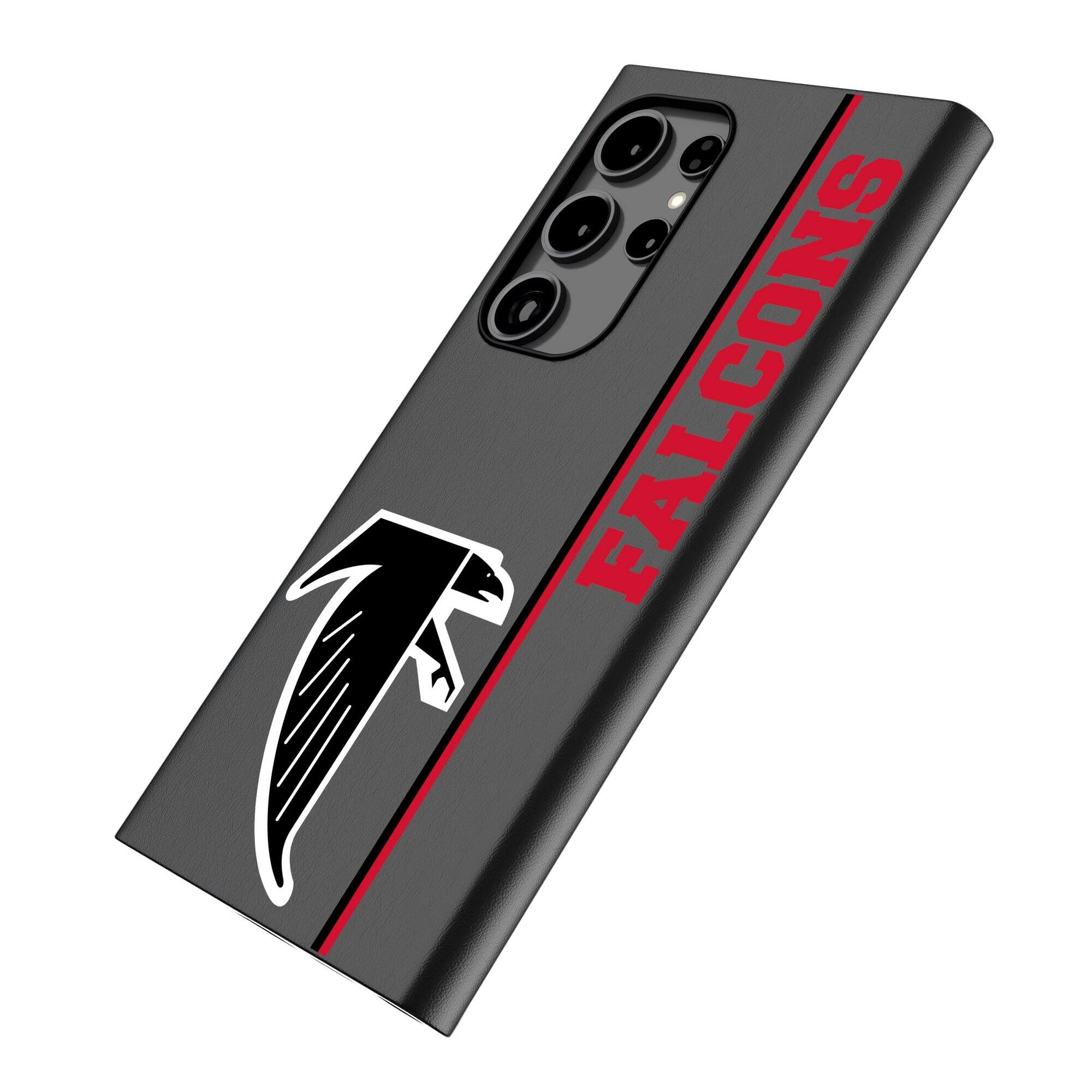 Alt View 1. Keyscaper - Atlanta Falcons Galaxy Magnetic Bump Case - S24 - Black.