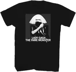 PopMarket - Lady Gaga - Lady Gaga - Fame Monster T-Shirt - Medium Black 30511384A2 - APPAREL - Multicolor