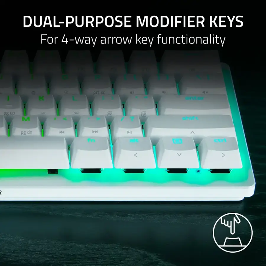 DUAL-PURPOSE MODIFIER KEYS For 4-way arrow key functionality:

B: 9
I: I
F8: F9
F9: F10
P: F11
F12: ]
del: J
M: K
-: L
prt: SC
1: 1
X: enter
pg up: M
h.: shift
pg dn: |
4: H
fn: I
alt: LI
ctrl: V
R: