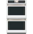 Café - 30" Smart Built-In Double Electric Convection Wall Oven with Air Fry and Precision Cooking Modes - Matte White