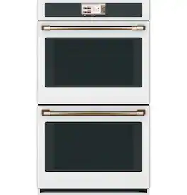 Café - 30" Smart Built-In Double Electric Convection Wall Oven with Air Fry and Precision Cooking Modes - Matte White