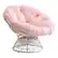 Angle. OSP Home Furnishings - Papasan Chair - Pink.