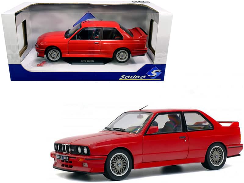 1986 BMW E30 M3 1/18 Diecast Model Car by Solido - Red