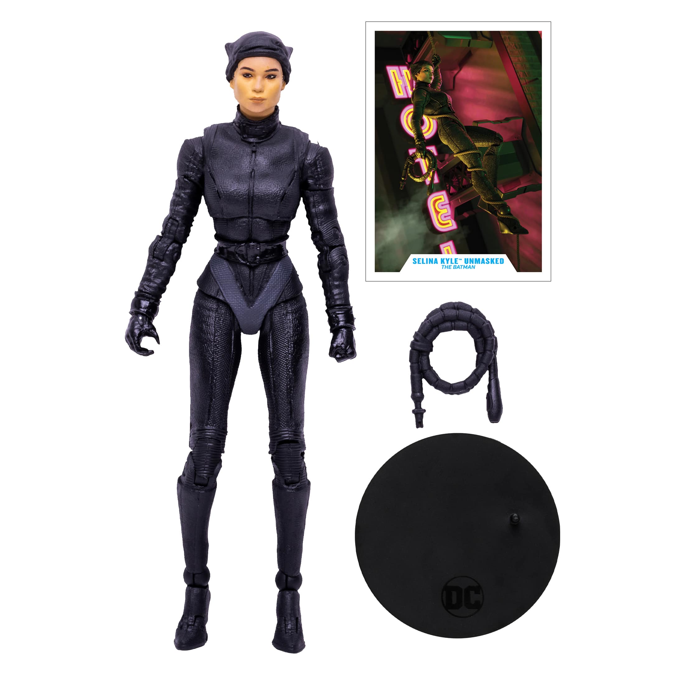 Front. McFarlane Toys - DC: The Batman Movie - Catwoman Unmasked 7" Action Figure.