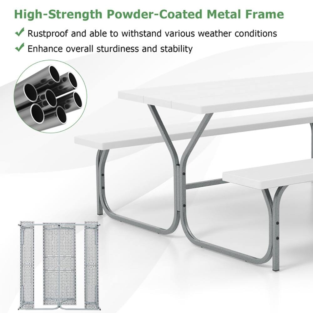 High-Strength Powder-Coated Metal Frame

- Rustproof and able to withstand various weather conditions
- Enhance overall sturdiness and stability