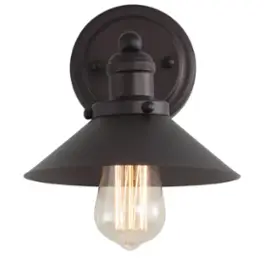 Jonathan Y - July 7.88" 1-Light Industrial Farmhouse Metal Vanity Light, Oil Rubbed Bronze - Oil-Rubbed Bronze