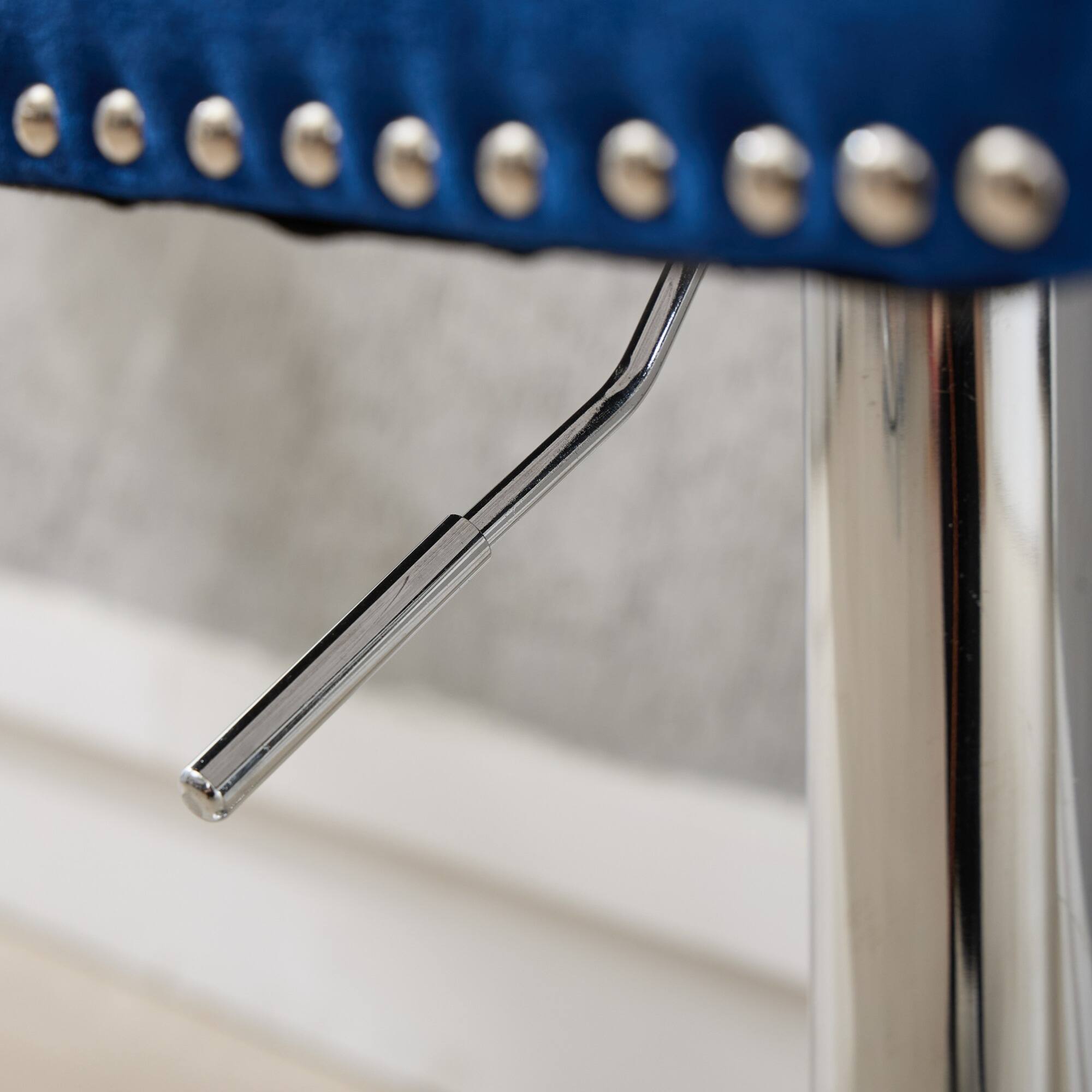 Alt View 10. GOODSILO - Adjustable Height Swivel Barstools with Velvet Upholstery and Chrome Base - Set of 2 for Home Bars and Kitchen Islands - Blue.