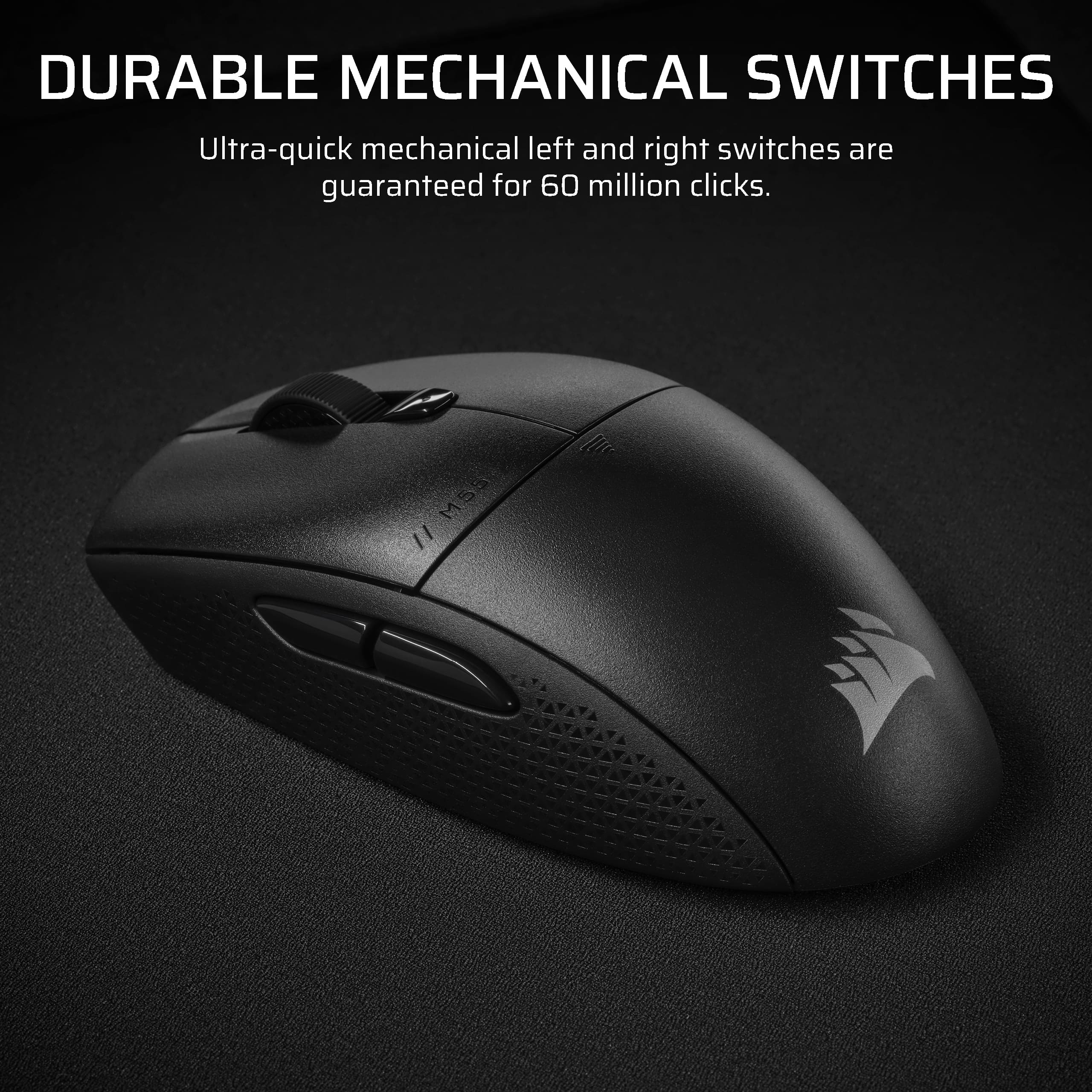 Durable Mechanical Switches: Ultra-Quick Mechanical Left and Right Switches are Guaranteed for 60 Million Clicks.