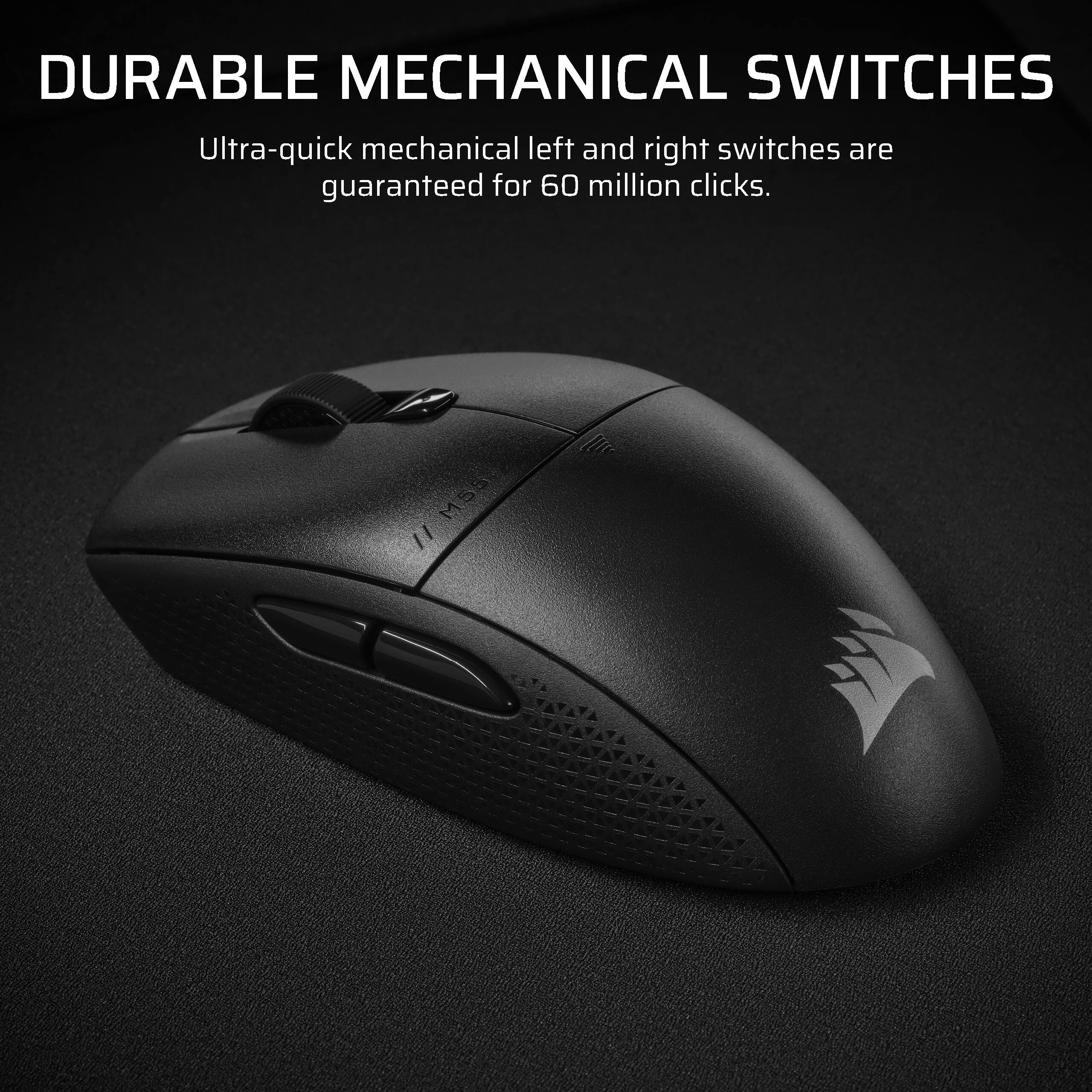 Durable Mechanical Switches: Ultra-Quick Mechanical Left and Right Switches are Guaranteed for 60 Million Clicks.