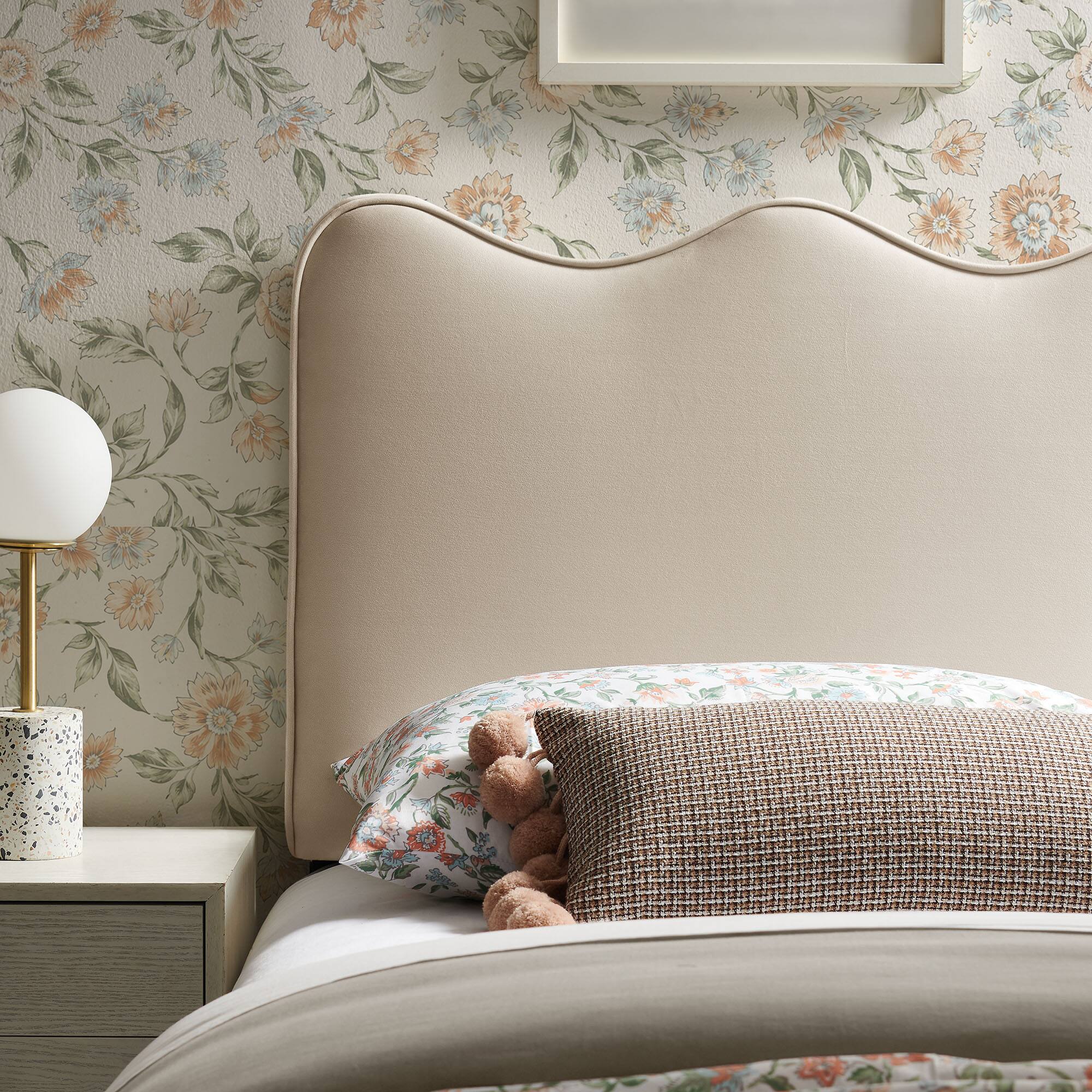 Alt View 1. Modway - Athena Upholstered Headboard by Modway - Almond.