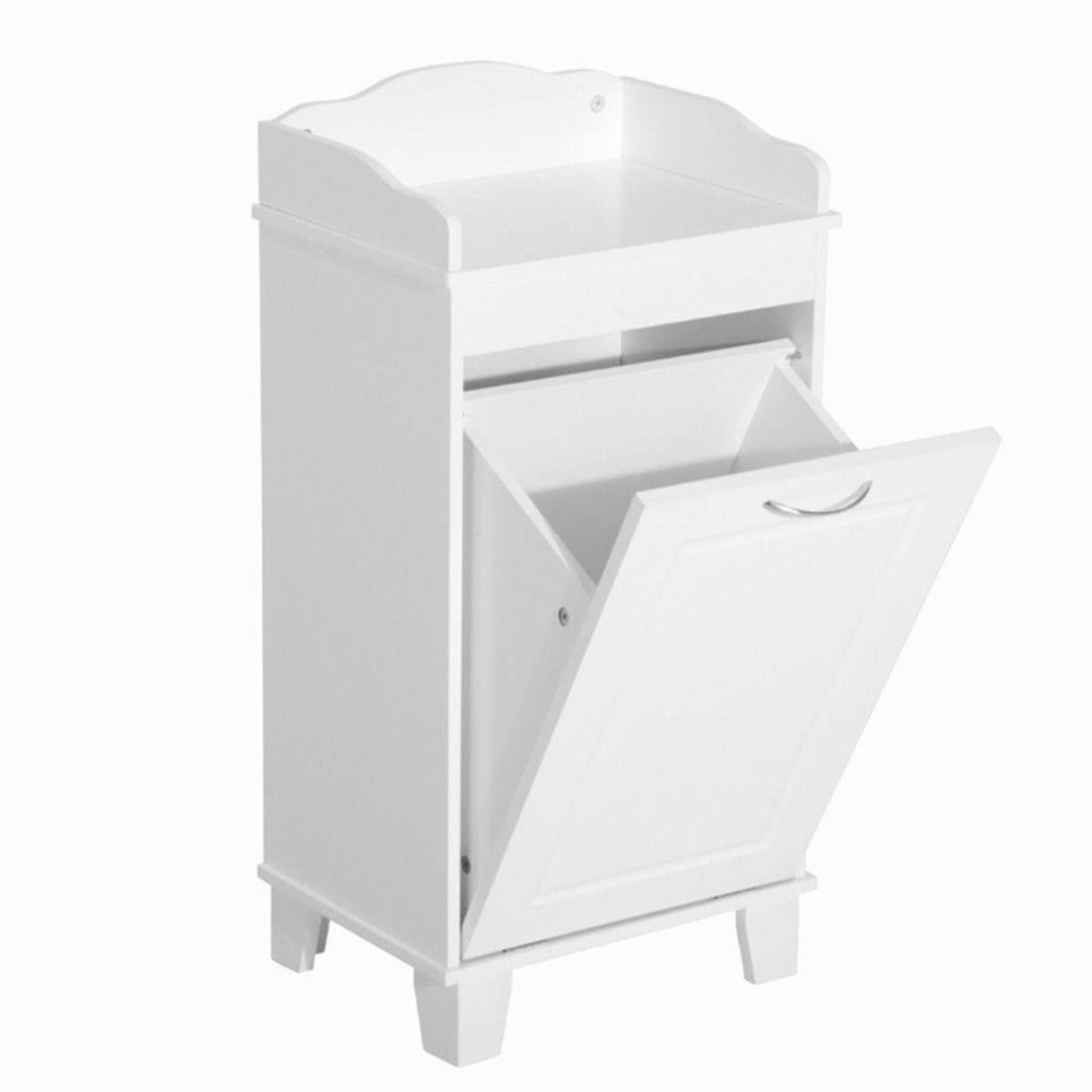 Kadyn - Free Standing Home Organizer Hamper, Bathroom Storage Cabinet - White