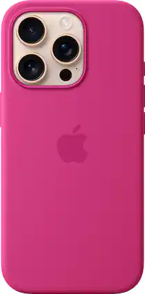 Apple - iPhone 16 Pro Silicone Case with MagSafe - Fuchsia
