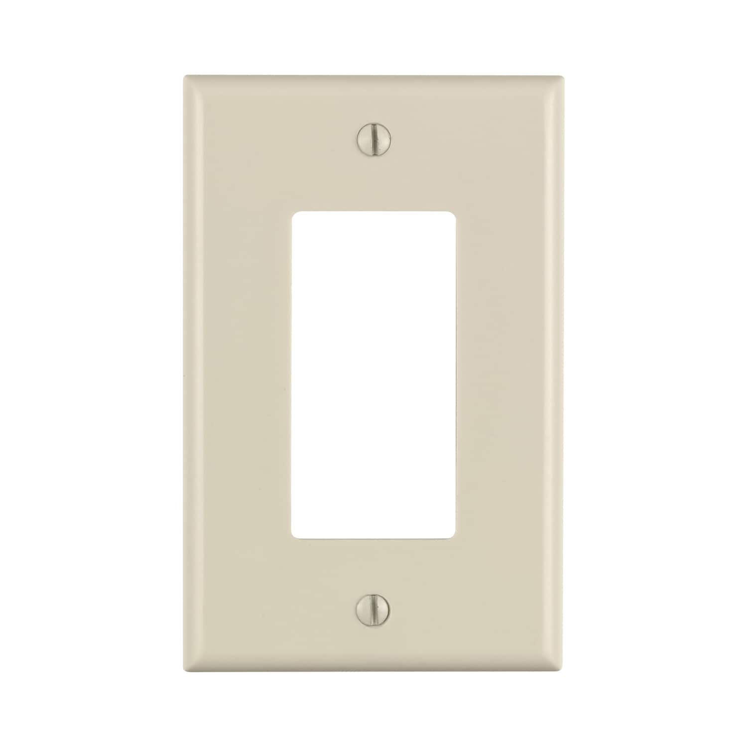 Leviton - 1 gang Thermoset Plastic Decorator Wall Plate 1 pk - Light Almond