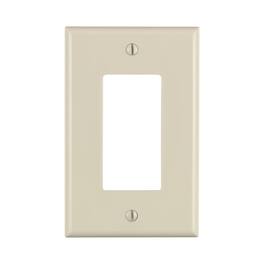 Leviton - 1 gang Thermoset Plastic Decorator Wall Plate 1 pk - Light Almond