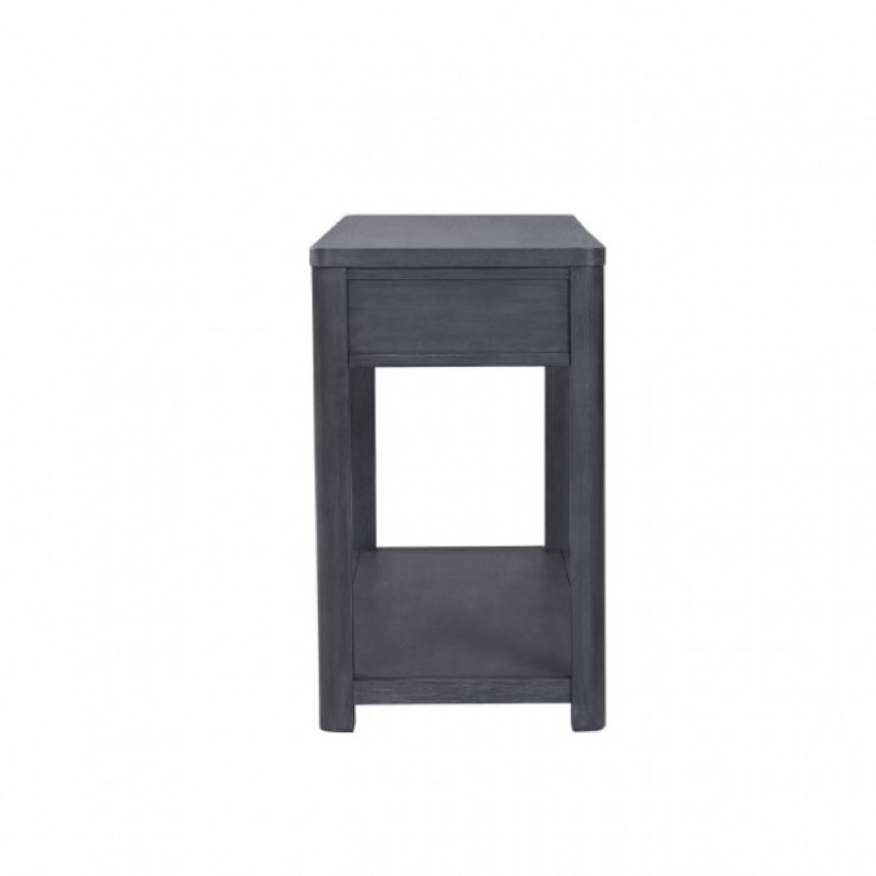 Alt View 3. Manhattan Lane - Zoko Sofa Table, 2 Drawers and 1 Shelf, Ash Gray Rubberwood, 48 Inch - Ash Gray.