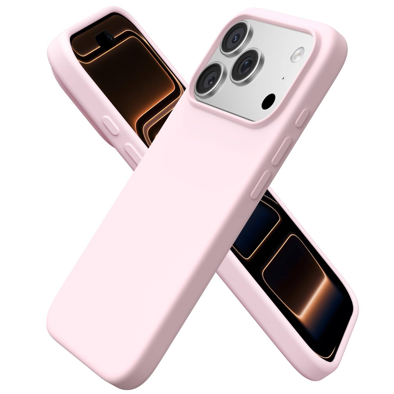 Alt View 1. Ornarto - ORNARTO Vortuxe for AirPods Pro 3 Case and Silicone for iPhone 17 Pro Case in Chalk Pink - Chalk Pink.