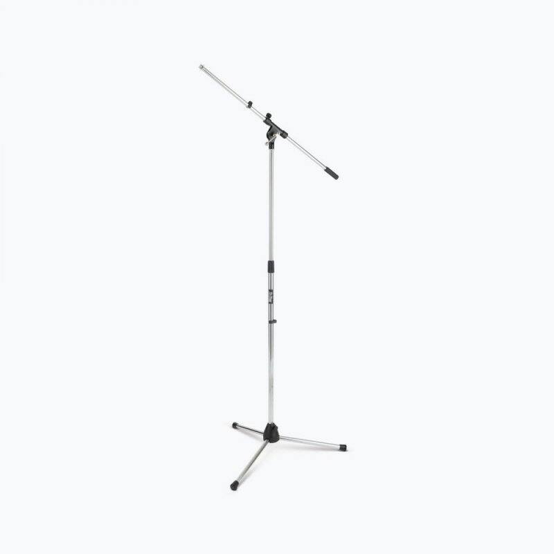 Alt View 4. On Stage Stands - On-Stage MS7701C Tripod Microphone Boom Stand, Chrome - Black.