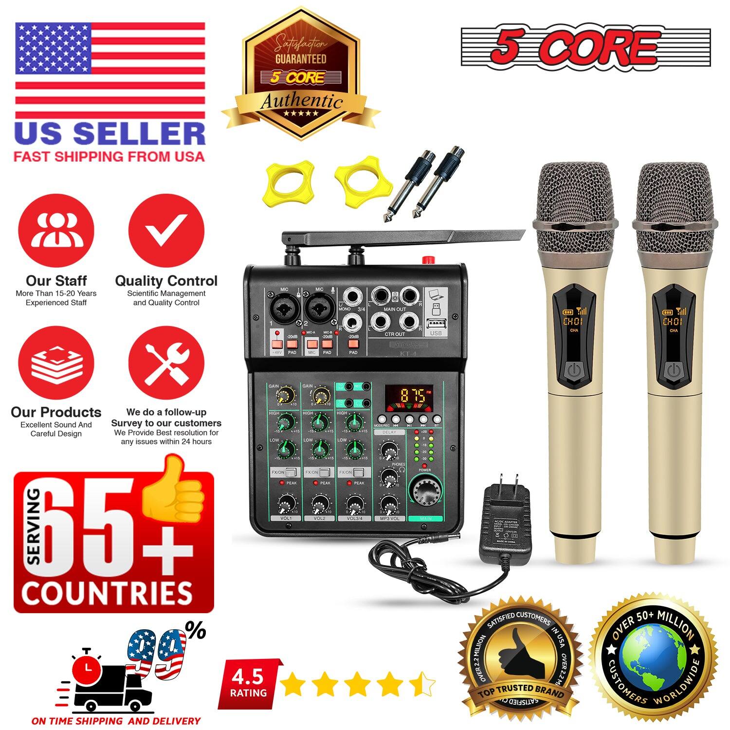 **US SELLER**  
FAST SHIPPING FROM USA  

**5 CORE**  
Authentic  

**Our Staff**  
More Than 15-20 Years Experienced Staff  

**Quality Control**  
Scientific Management and Quality Control  

**Our Products**  
Excellent Sound And Careful Design  

**We do a follow-up Survey to our customers any issues within 24 hours**  

**SERVING 65+ COUNTRIES**  

**ON TIME SHIPPING AND DELIVERY**  

**4.5 RATING**  

**SATISFIED CUSTOMERS IN USA**  

**TOP TRUSTED BRAND**  
OVER 50+ MILLION CUSTOMERS WORLDWIDE