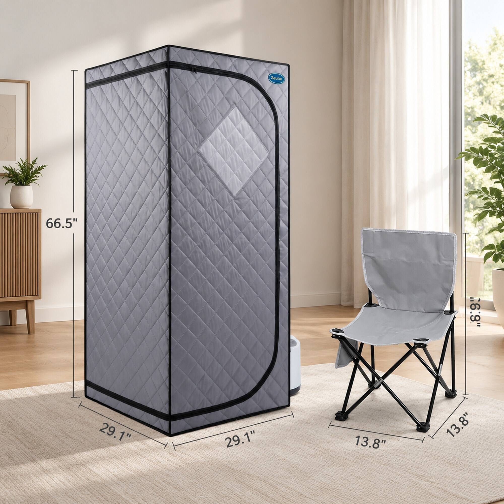 Sauna  
66.5"  
16:9"  
29.1"  
29.1"  
13.8"  
13.8"