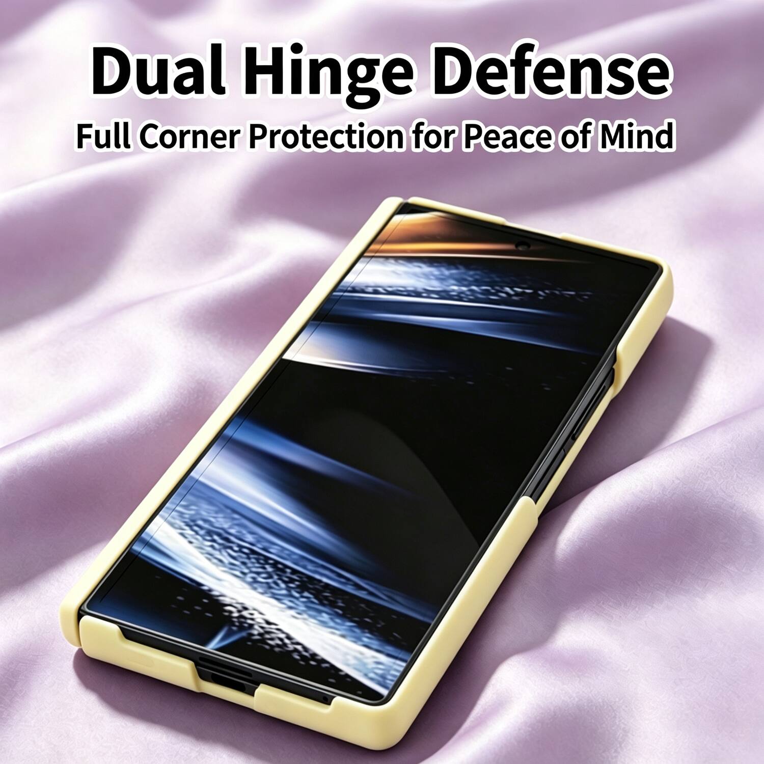 Dual Hinge Defense  
Full Corner Protection for Peace of Mind