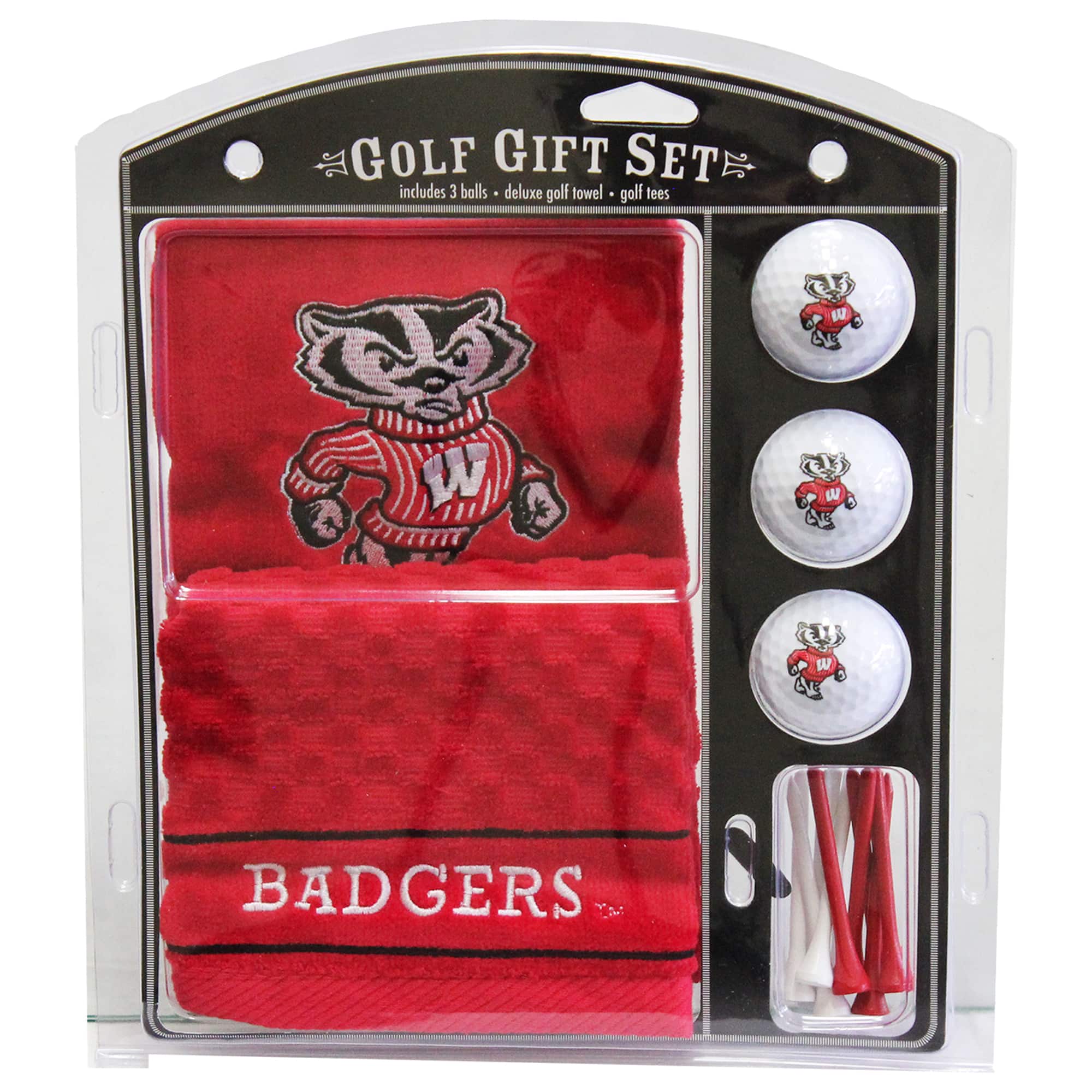 GOLF GIFT SET  
includes 3 balls • deluxe golf towel • golf tees  

BADGERS
