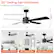 52" Ceiling Fan Dimension
Large Rooms (Over 225 sq.ft)
5.7"
4.5" and 8" downrods included
13.2"
52"
Low Ceiling (4.5-inch)
High Ceiling (8-inch)
Sloped Ceiling (<15°)
